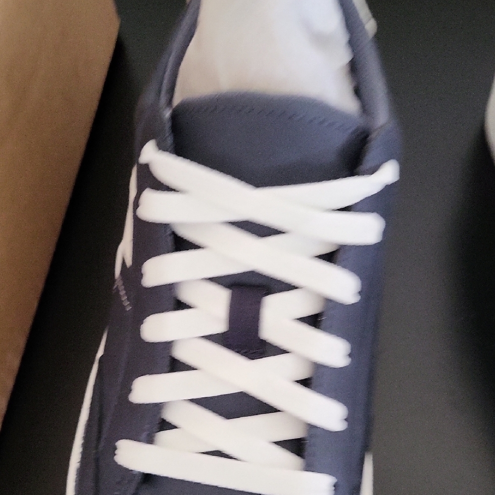 Dr. Scholl's Navy Blue and White Women's Platform Sneakers - Picture 2 of 7